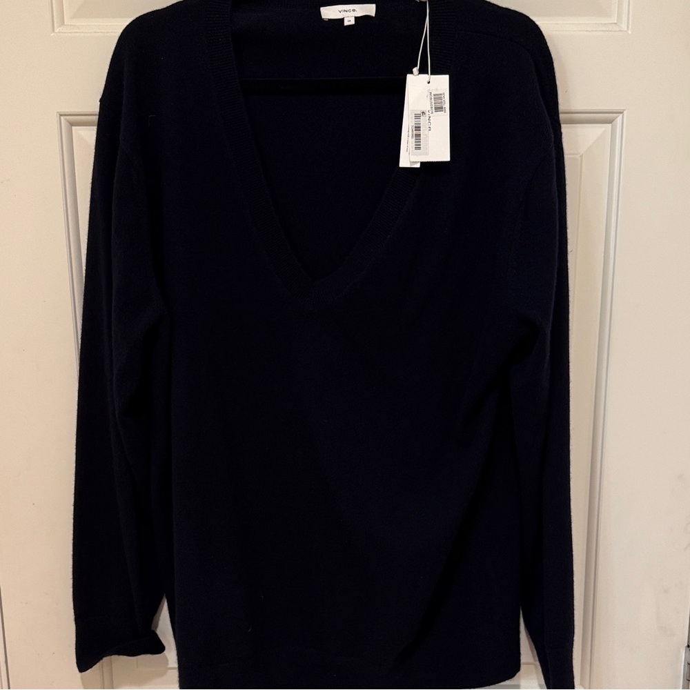 Vince Midnight Navy V-Neck Sweater